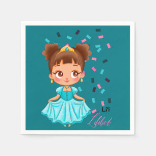 Serviette En Papier Li L Princess LILILIBET Turquoise Joli cadeau fill