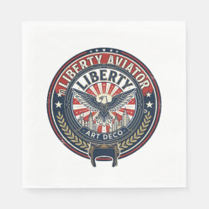 Serviette En Papier Liberty Aviator Patriotique Aviation Patriotique V