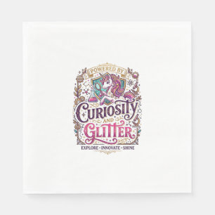 Serviette En Papier Licorne alimentée par la curiosité et pailletée St
