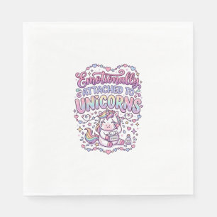 Serviette En Papier Licorne émotionnellement attachée aux licornes Ori