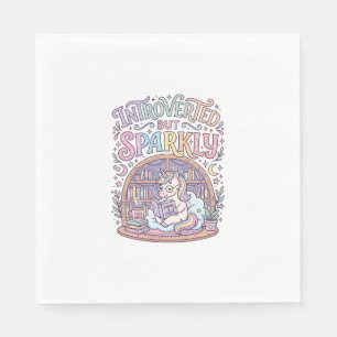 Serviette En Papier Licorne Introvertie mais Originale Blanche Étincel