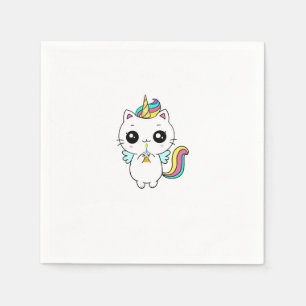 Serviette En Papier Licorne, licorne arc-en-ciel, mignon