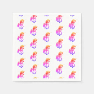 Serviette En Papier Licorne Néon
