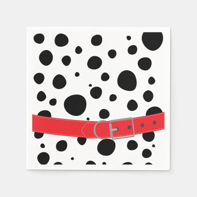 Serviette En Papier Lieu dalmate Anniversaire (Devant)