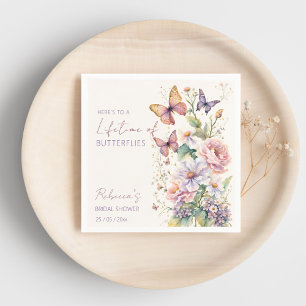 Serviette En Papier Lifetime of Butterflies floral baby shower mariage