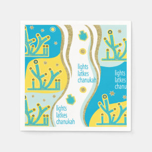 Serviette En Papier Lights Latkes Chanukah