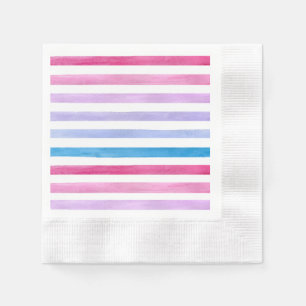 Serviette En Papier Lignes colorées