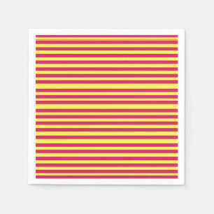 Serviette En Papier Lignes d'humeur de printemps jaune, rouge serviett