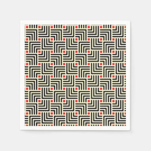 Serviette En Papier Lignes géométriques motif