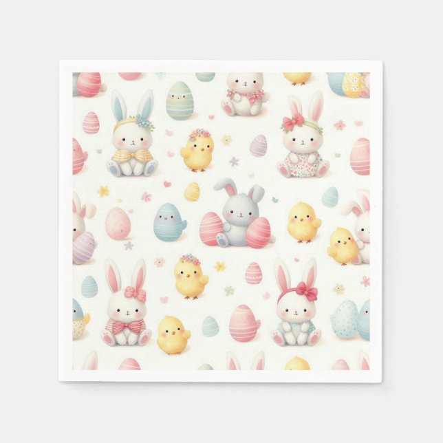 Serviette En Papier Lil Chicks & Bunny's (Devant)
