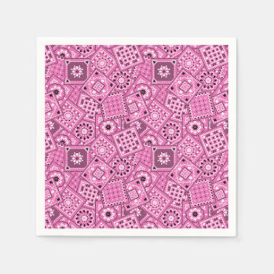 Serviette En Papier Lil' Cowgirl Baby shower rose Bandanna Napkins