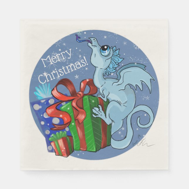 Serviette En Papier lil' Dragon Snowflake (Devant)