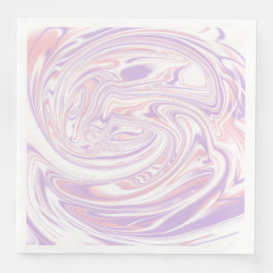 Serviette En Papier Lilac rose Moderne Abstrait en marbre liquide