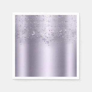 Serviette En Papier Lilac Shimmer Flutter Papillon doux 16 Partie