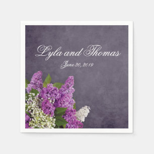 Serviette En Papier Lilacs et Lily de la Vallée