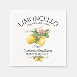 Serviette En Papier Limoncello Italie Côte Amalfitaine