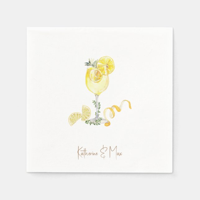 Serviette En Papier Limoncello Personnalisé (Devant)