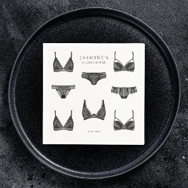 Serviette En Papier Lingerie Fête des mariées Bachelorette Motif