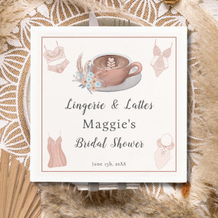 Serviette En Papier Lingerie & Lattes Shower de Mariage
