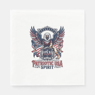 Serviette En Papier Lion Aigle Patriotique Animal Hybride Gardien Patr