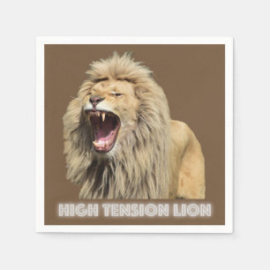 Serviette En Papier Lion haute tension