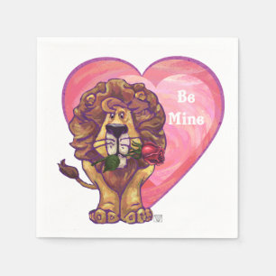 Serviette En Papier Lion Saint Valentin