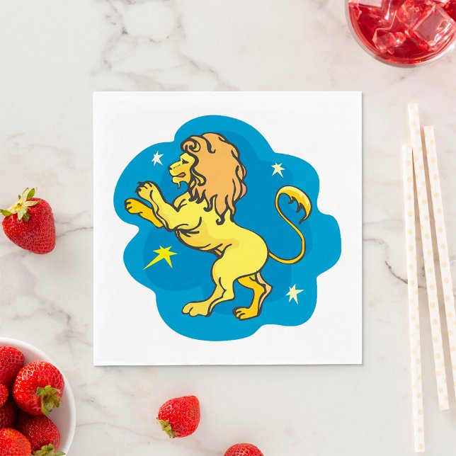 Serviette En Papier Lion Zodiac (Créateur téléchargé)
