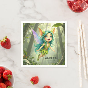 Serviette En Papier Liora la fée de la forêt –Compagne féerique enchan