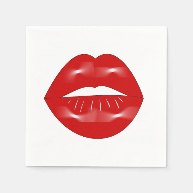 Serviette En Papier Lips fête de Bachelorette (Devant)