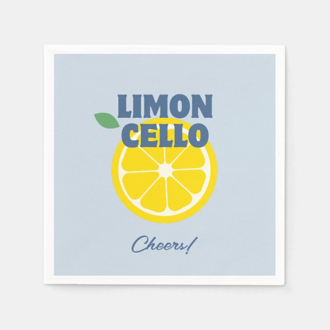 Serviette En Papier Liquor Limoncello fait maison (Devant)
