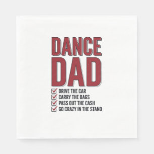 Serviette En Papier Liste de contrôle Dance Dad Design de gravure vint