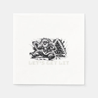 Serviette En Papier Lit Drôle Vibe de Noël Classique