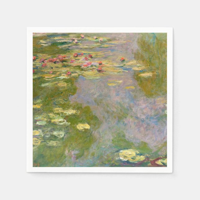 Serviette En Papier LITERIES D'EAU par Claude Monet (Devant)