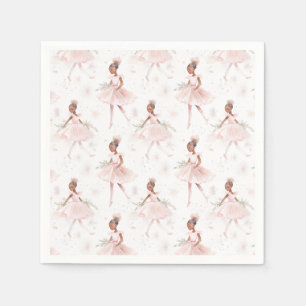 Serviette En Papier Little Ballerina #2 - Black Girl