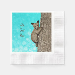 Serviette En Papier Little Bear Cub Escalade Tree Party