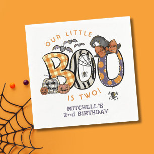 Serviette En Papier Little Boo est deux Halloween 2e Anniversaire