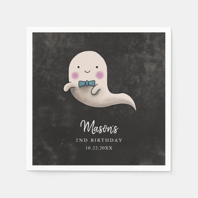 Serviette En Papier Little Boys Halloween fête d'anniversaire (Devant)