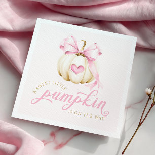 Serviette En Papier Little Citrouille est sur le chemin Pink Baby show