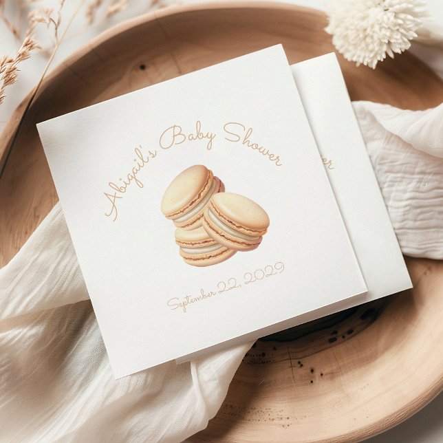 Serviette En Papier Little Cookie Macaron Baby shower neutre (Créateur téléchargé)