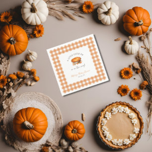 Serviette En Papier Little Cutie Pie Fall Citrouille En vichy Baby sho
