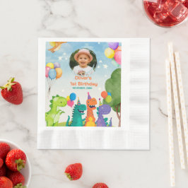 Serviette En Papier Little Dino 1st Birthday