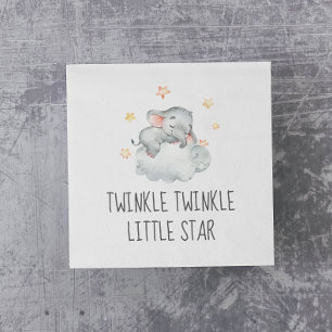 Serviette En Papier Little Elephant Girl Twinkle Twinkle Little Star