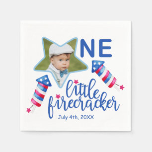 Serviette En Papier Little Firecracker 1er Anniversaire serviettes