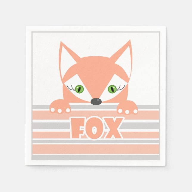 Serviette En Papier Little Fox (Devant)