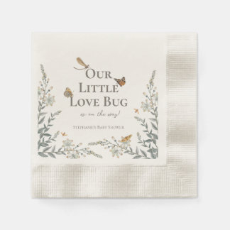 Serviette En Papier Little Love Bug Baby shower Genre Neutre