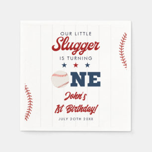 Serviette En Papier Little Slugger Baseball 1er Anniversaire