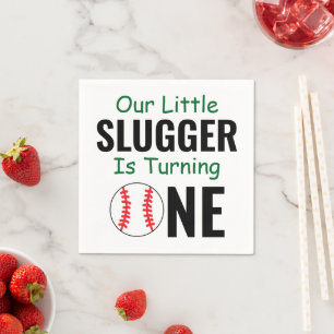 Serviette En Papier Little Slugger Baseball 1er anniversaire