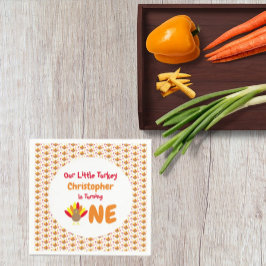 Serviette En Papier Little Turkey 1er anniversaire