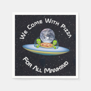 Serviette En Papier Livraison personnalisée de pizza UFO