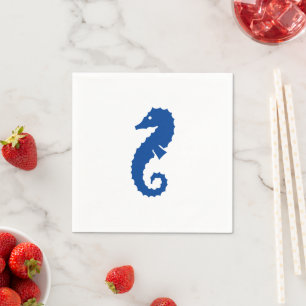Serviette En Papier Livre blanc d'été bleu marine